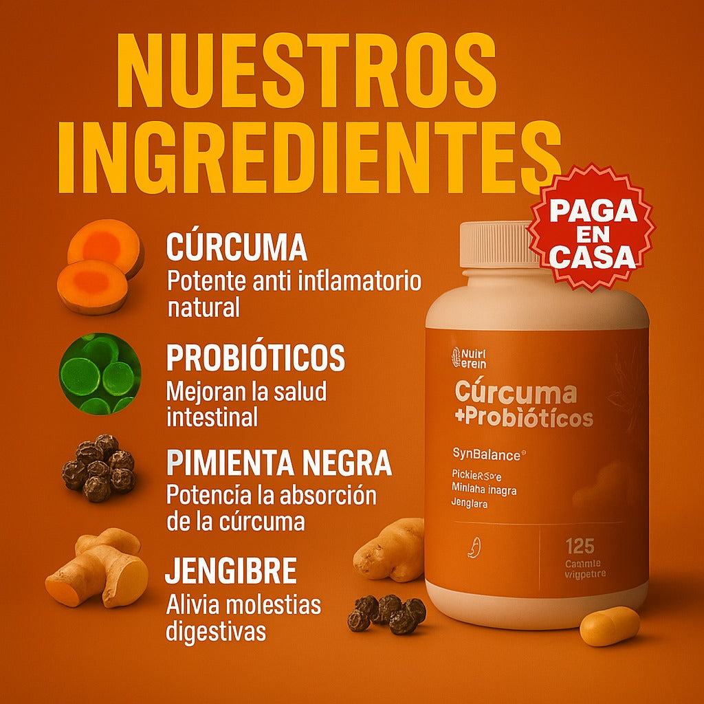 CurcumaX™ – Cúrcuma + Probióticos para Desinflamar, Mejorar tu Digestión y Potenciar tus Defensas