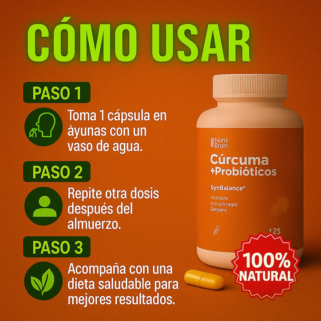 CurcumaX™ – Cúrcuma + Probióticos para Desinflamar, Mejorar tu Digestión y Potenciar tus Defensas